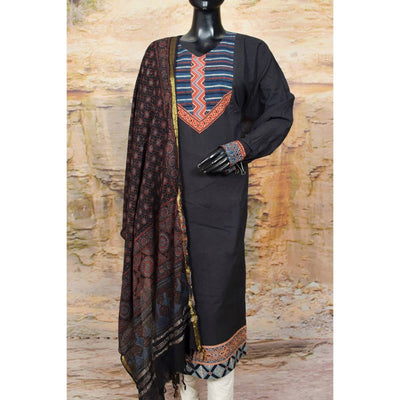 Ajrakh Patchwork Cotton Suit