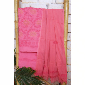 Authentic Chikankari Unstitched Suit - SSEthnics