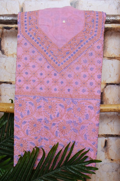 Authentic Chikankari Unstitched Suit - SSEthnics