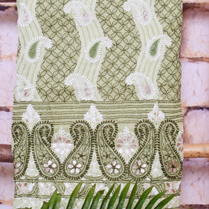 Authentic Chikankari Unstitched Suit - SSEthnics