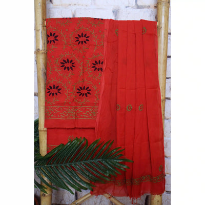 Authentic Chikankari Unstitched Suit - SSEthnics