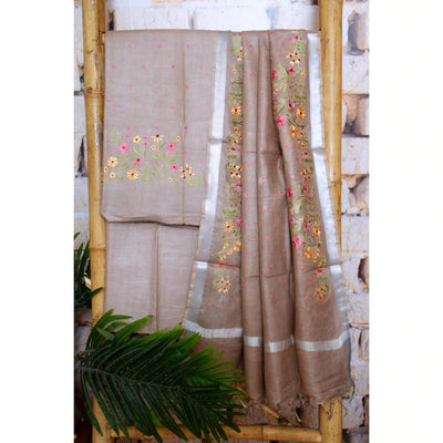 Linen Embroidered Suits | SSEthnics