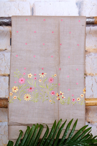 Linen Embroidered Suits | SSEthnics