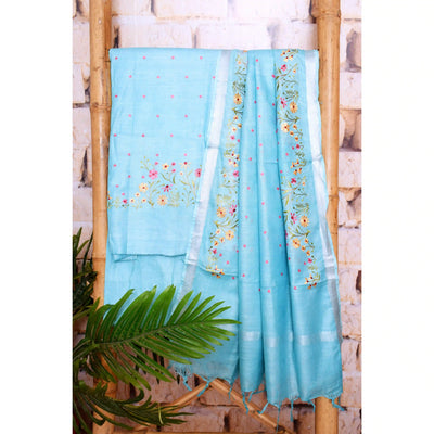 Linen Embroidered Suits | SSEthnics