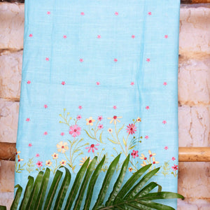 Linen Embroidered Suits | SSEthnics