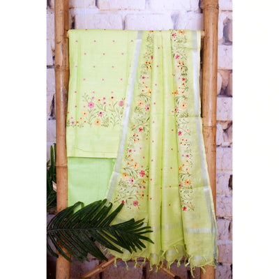 Linen Embroidered Suits | SSEthnics