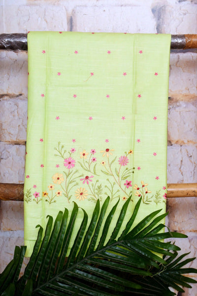 Linen Embroidered Suits | SSEthnics