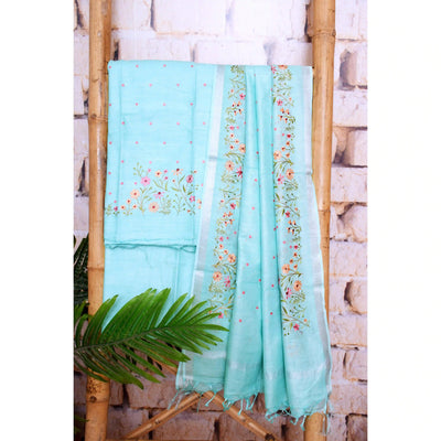 Linen Embroidered Suits | SSEthnics