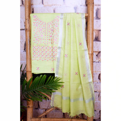 Linen Embroidered Suits | SSEthnics