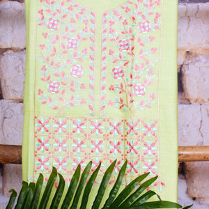 Linen Embroidered Suits | SSEthnics