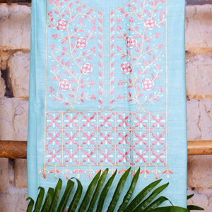 Linen Embroidered Suits | SSEthnics