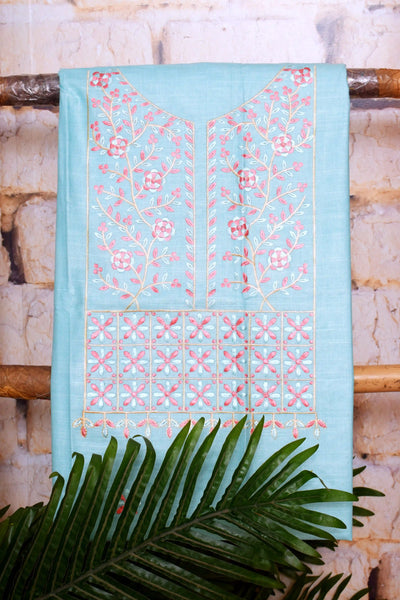 Linen Embroidered Suits | SSEthnics