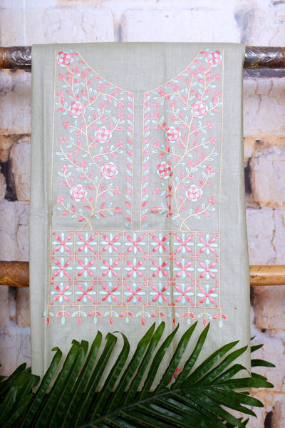 Linen Embroidered Suits | SSEthnics