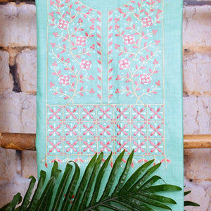 Linen Embroidered Suits | SSEthnics