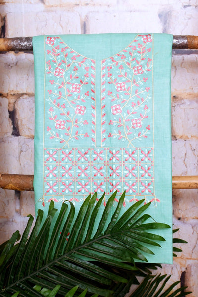 Linen Embroidered Suits | SSEthnics