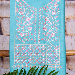 Linen Embroidered Suits | SSEthnics