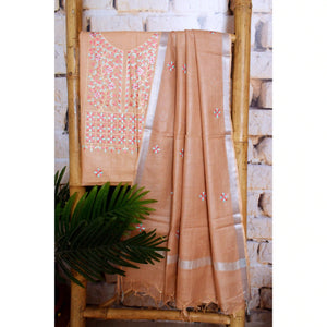 Linen Embroidered Suits | SSEthnics