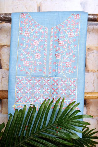 Linen Embroidered Suits | SSEthnics