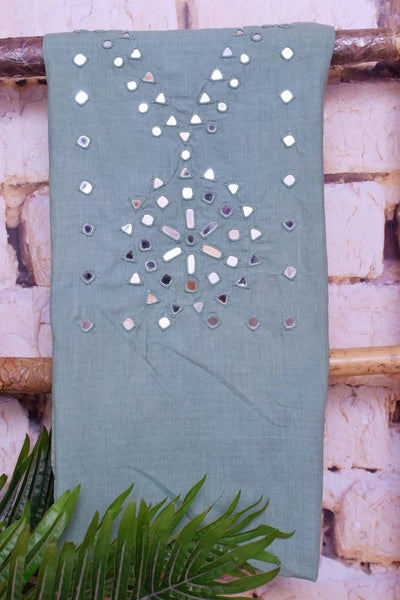 Mirror Work Bhagalpuri Ikat Dupatta Set - SSEthnics