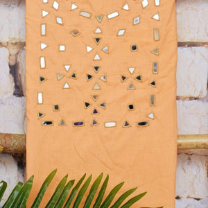 Mirror Work Bhagalpuri Ikat Dupatta Set - SSEthnics