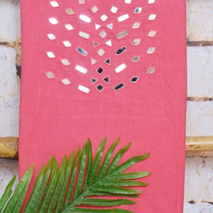 Mirror Work Bhagalpuri Ikat Dupatta Set - SSEthnics