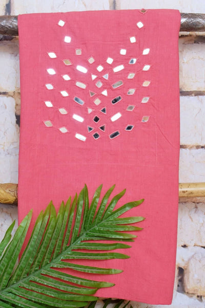 Mirror Work Bhagalpuri Ikat Dupatta Set - SSEthnics