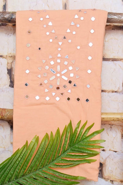 Mirror Work Bhagalpuri Ikat Dupatta Set - SSEthnics