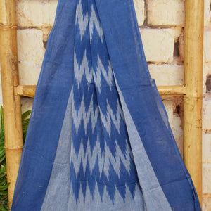 Mirror Work Bhagalpuri Ikat Dupatta Set - SSEthnics