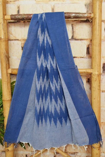 Mirror Work Bhagalpuri Ikat Dupatta Set - SSEthnics