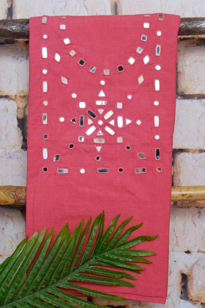 Mirror Work Bhagalpuri Ikat Dupatta Set - SSEthnics