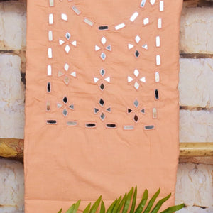 Mirror Work Bhagalpuri Ikat Dupatta Set - SSEthnics