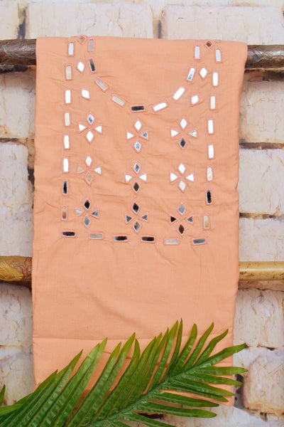 Mirror Work Bhagalpuri Ikat Dupatta Set - SSEthnics