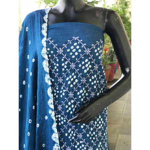 Bandhani Cotton Designer Suit with Embroidery