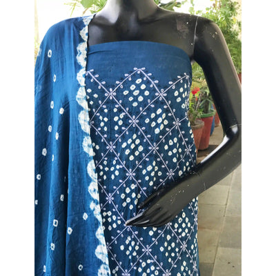 Bandhani Cotton Designer Suit with Embroidery
