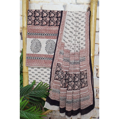 Black Bagh Cotton Panelled Suit