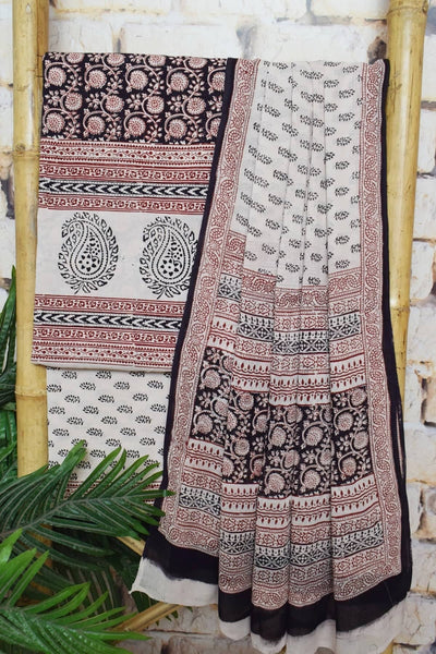 Black Bagh Cotton Panelled Suit