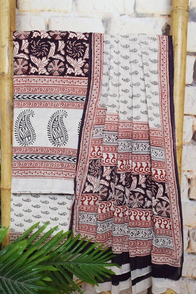 Black Bagh Cotton Panelled Suit