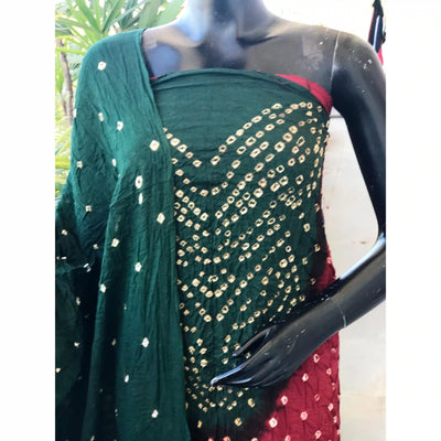 Bandhani Cotton Designer Suit