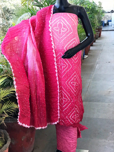 Bandhani Cotton Designer Suit