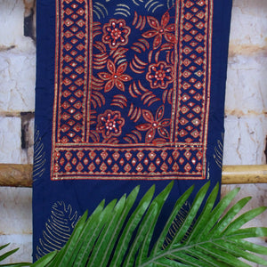 Jaipuri Block Print Suit with Hand Embroidery