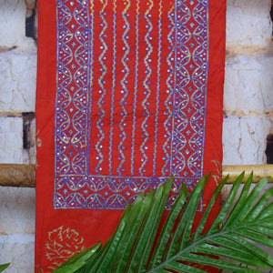 Jaipuri Block Print Suit with Hand Embroidery