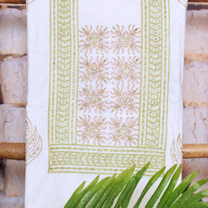 Jaipuri Block Print Suit with Hand Embroidery