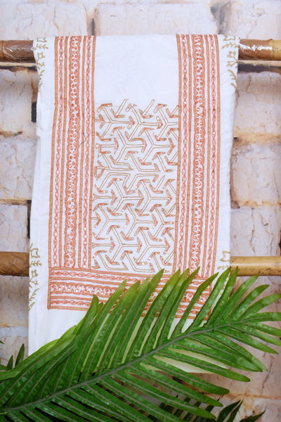 Jaipuri Block Print Suit with Hand Embroidery