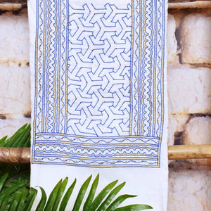 Jaipuri Block Print Suit with Hand Embroidery