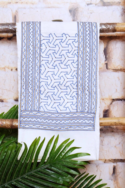 Jaipuri Block Print Suit with Hand Embroidery