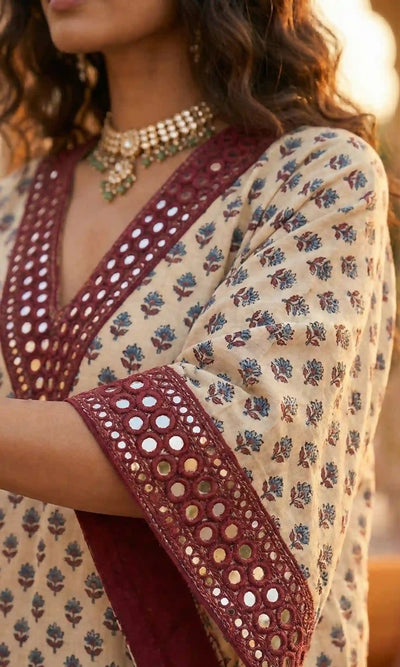 RAGA - Kaftan-Draped Skirt Set