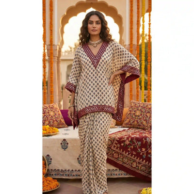 RAGA - Kaftan-Draped Skirt Set