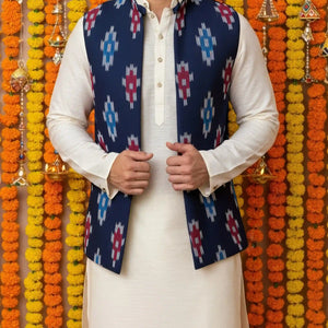 Traditional Indian men’s cotton koti with artisan craft