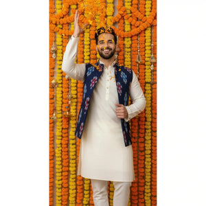 Traditional Indian men’s cotton koti with artisan craft