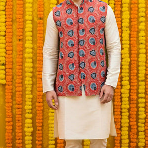 Traditional Indian men’s cotton koti with artisan craft